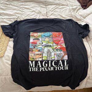 Disney Magical The Pixar Tour Kids Black Graphic Tee